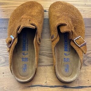 Birkenstock Boston Suede Mink Clogs